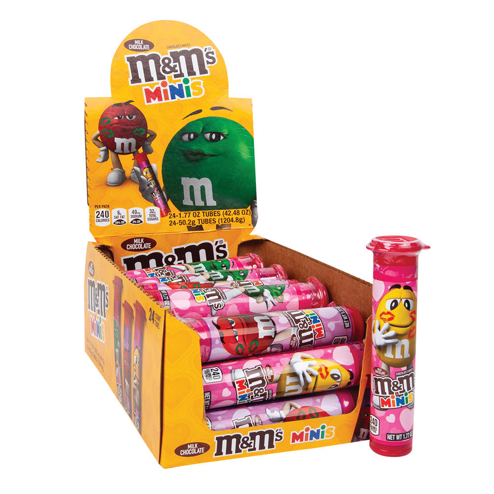 Wholesale M&M'S Milk Chocolate Valentine'S Minis 1.77 Oz Tube- Bulk