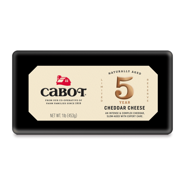 Cabot 5 Year White Cheddar Deli Bar 16oz 8ct
