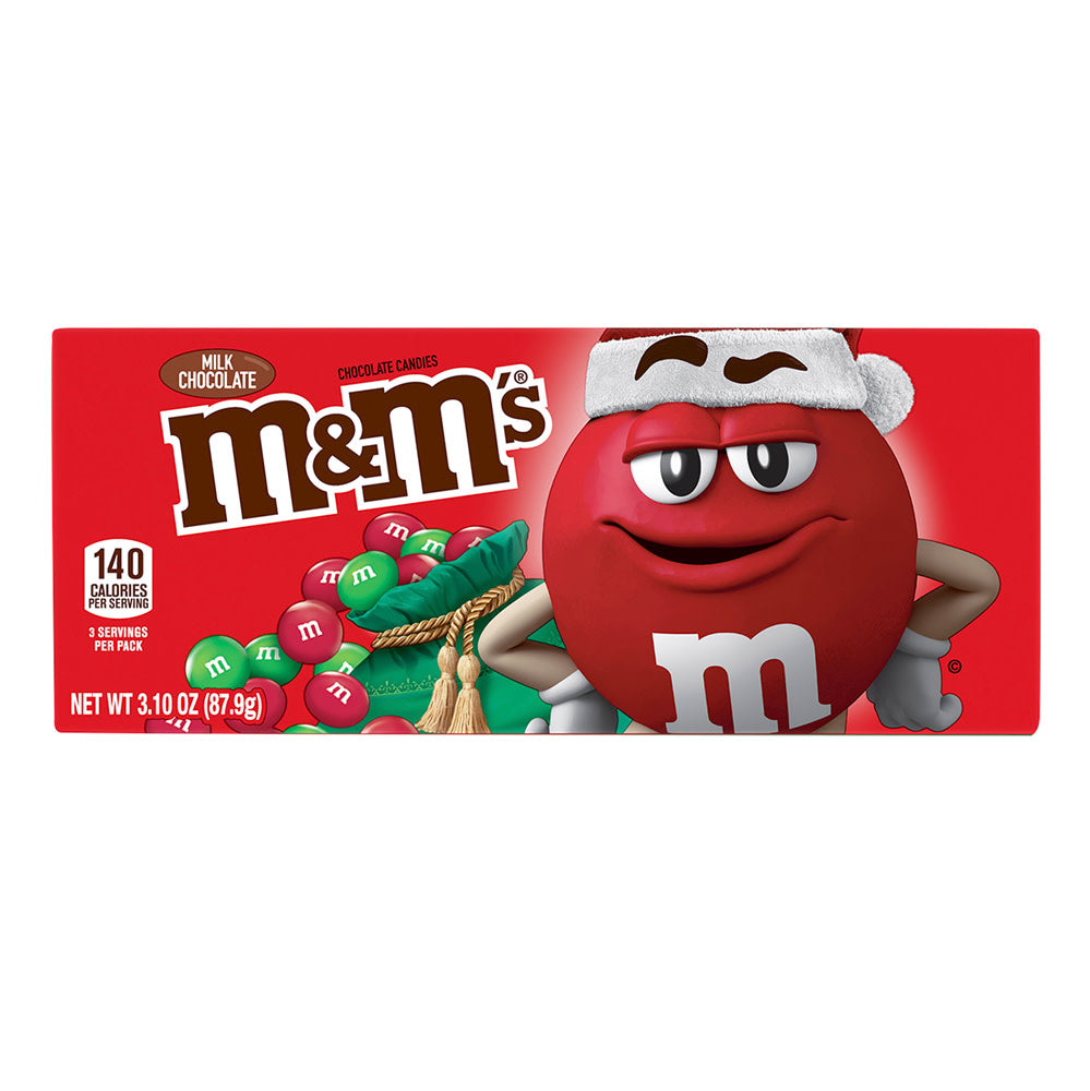 Wholesale M&M'S Milk Chocolate Christmas 3.1 Oz Theater Box-12ct Case Bulk