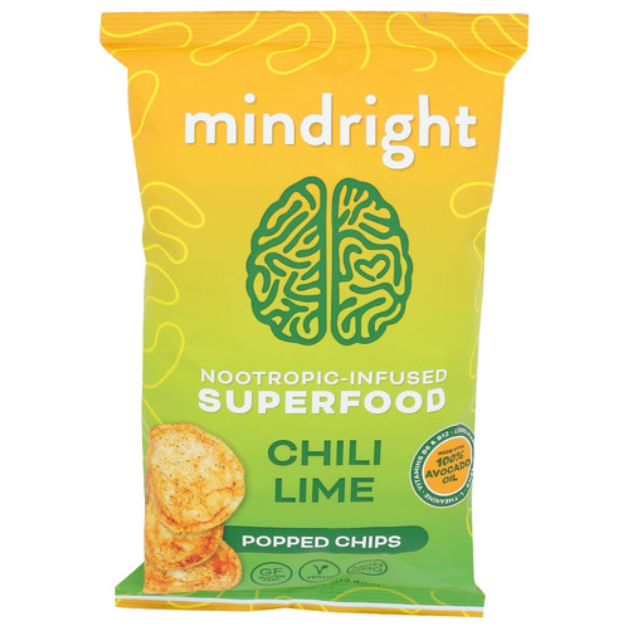 Mindright Chili Lime Popped Chips 4 oz