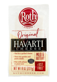 Wholesale Roth Plain Havarti Cheese 8 oz- Bulk