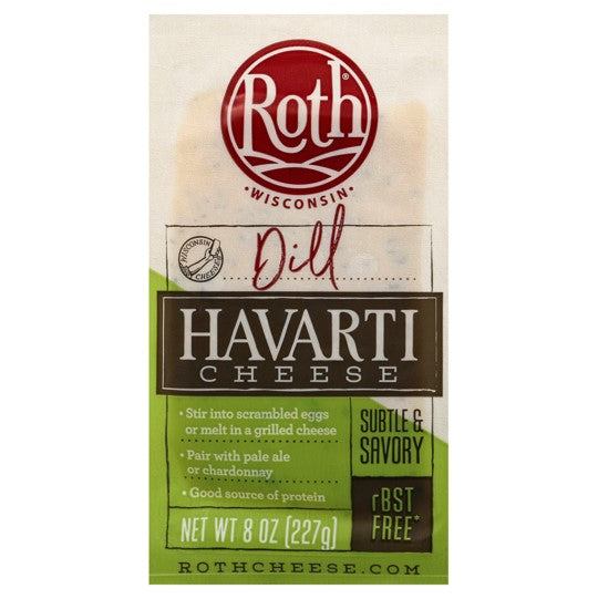 Wholesale Roth Dill Havarti Cheese 8 oz- Bulk