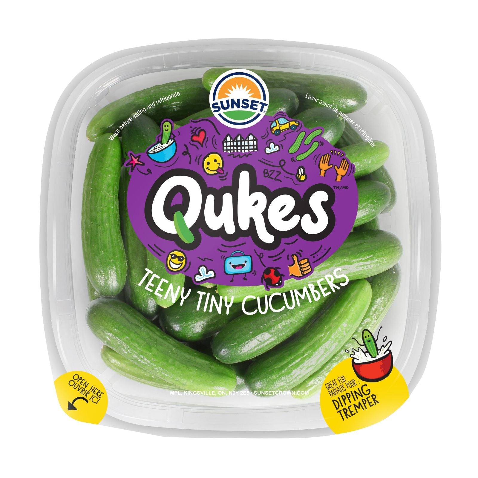 Wholesale Sunset Qukes Tiny Cucumbers 9 Oz Box-15ct Case Bulk