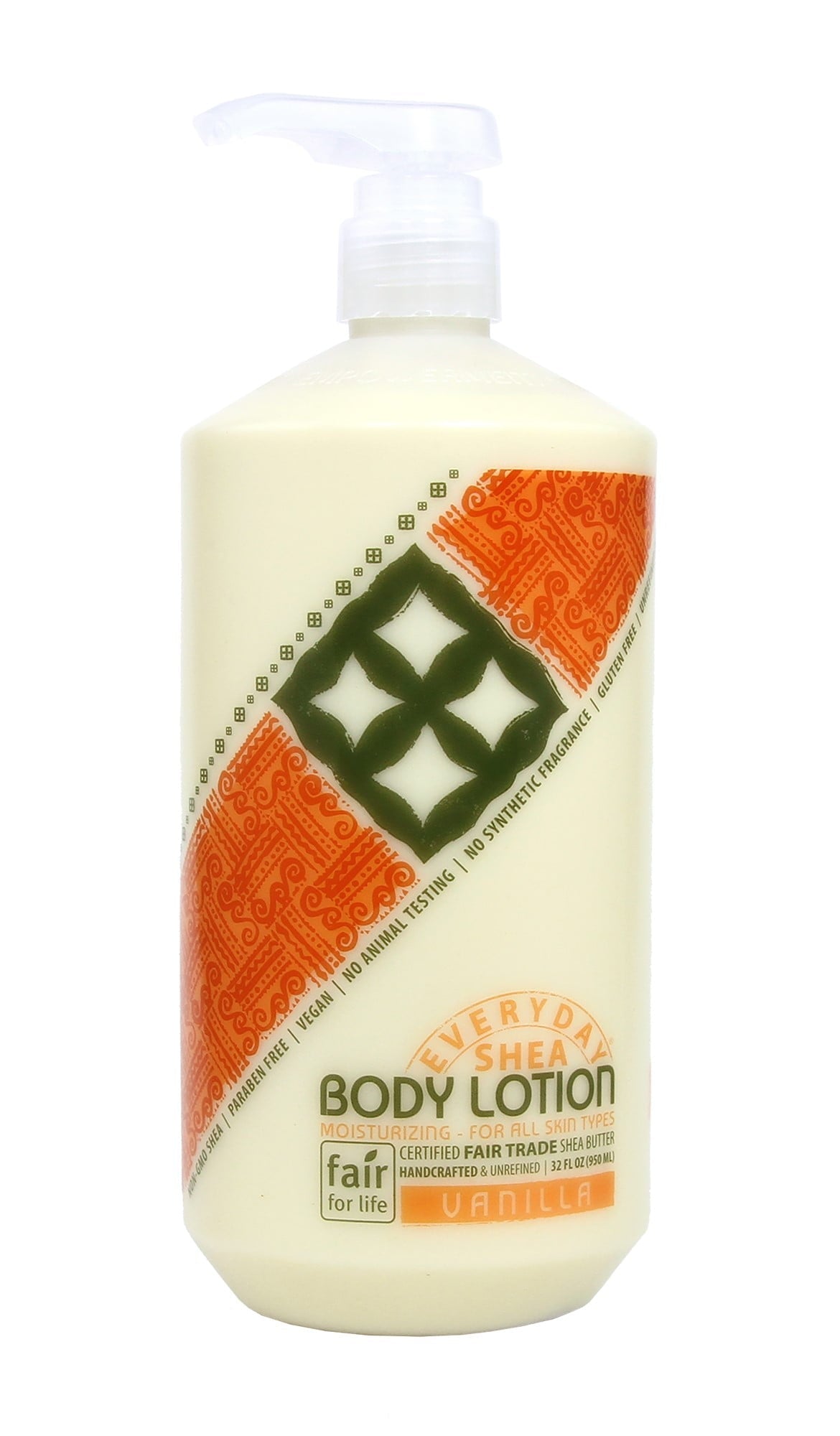 Alaffia Deep Moisture Body Lotion with Shea Butter & Lemongrass Normal to Very Dry Skin Vanilla Scent 32 oz Bottle