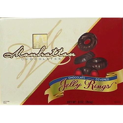 Manhattan Chocolates Jelly Rings Covered Raspberry 9 Oz