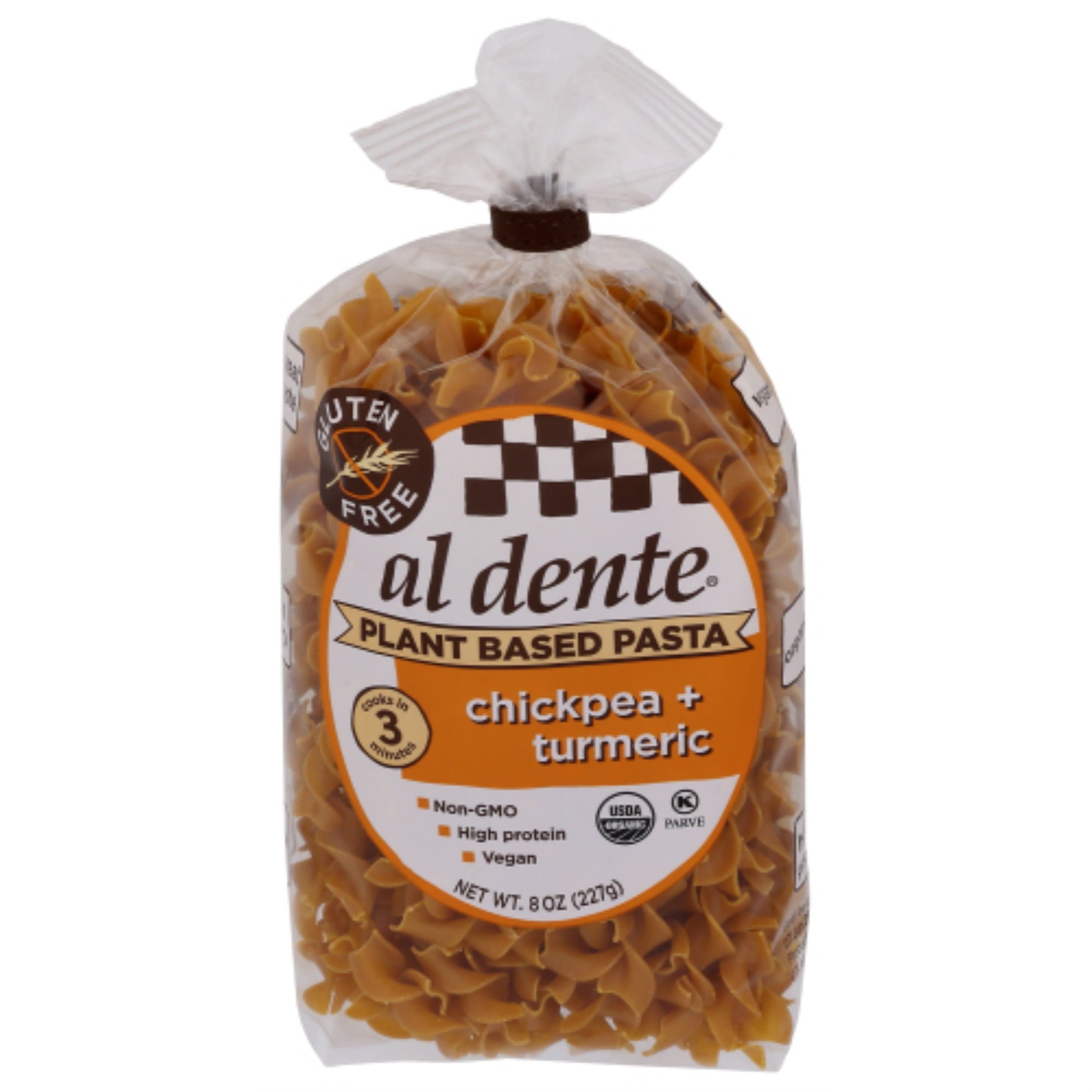 Al Dente Plant Based Pasta Chickpea & Turmeric 8 oz Bag