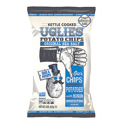 Wholesale Uglies Original Sea Salt Kettle Chips 2 oz Bag-24ct Case Bulk
