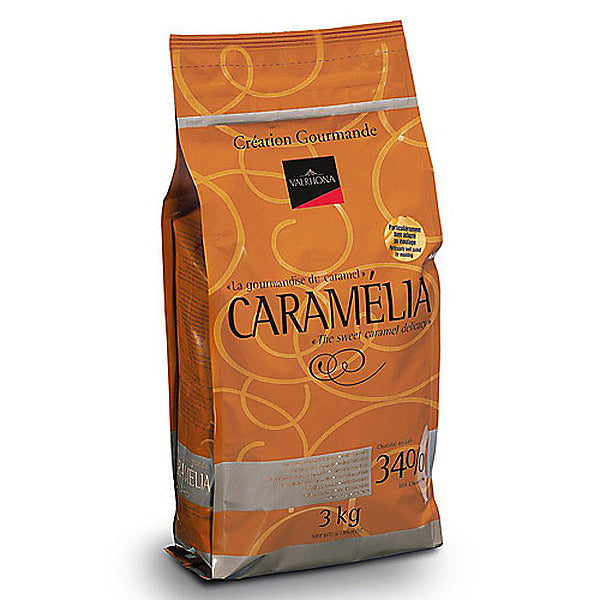 Wholesale Valrhona Caramelia Milk Chocolate 34% 6.61 lb-1ct Case Bulk