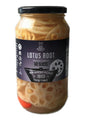 Wholesale Wild Hibiscus Lotus Root in Gin Spiced Pickle Juice 2.4 lb Jar-4ct Case Bulk