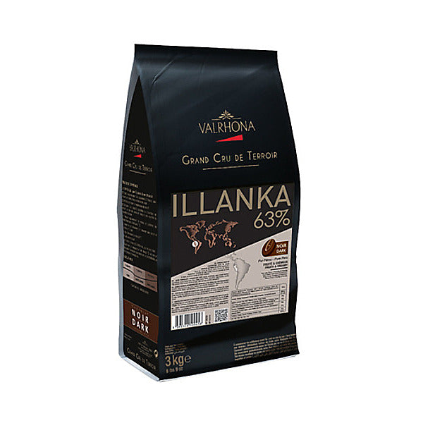 Wholesale Valrhona Grand Cru De Terroir Illanka Dark Chocolate 6.6 lb Bag-1ct Case Bulk