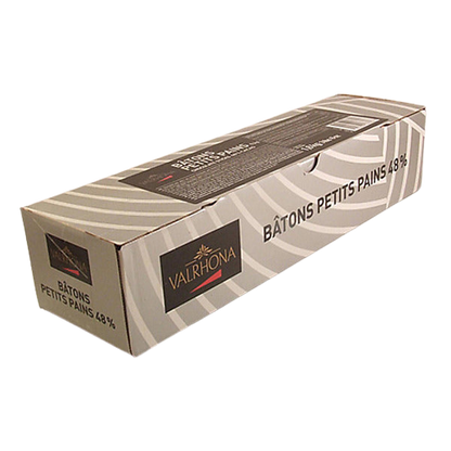 Wholesale Valrhona Batons Petits Pains 48% Dark Chocolate 3.5 lb- Bulk