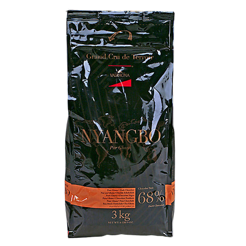 Wholesale Valrhona Grand Cru de Terroir Nyangbo Dark Chocolate 6.6 lb Bag-1ct Case Bulk