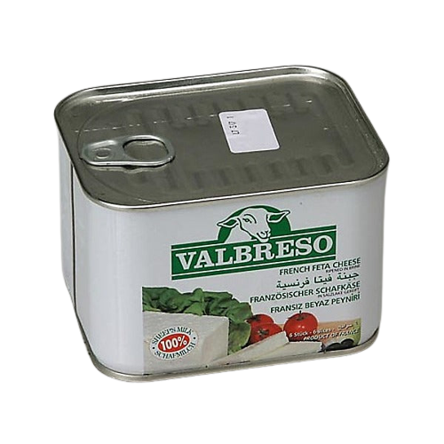 Wholesale Valbreso Feta French Mini Tin 21 oz-8ct Case Bulk