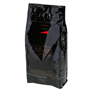 Wholesale Valrhona Mariage de Grand Grus Caraibe Dark Chocolate Feves 6.6 lb Bag-1ct Case Bulk