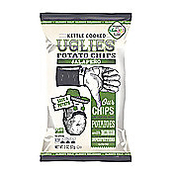 Wholesale Uglies Jalapeno Kettle Chips 2 oz Bag-24ct Case Bulk