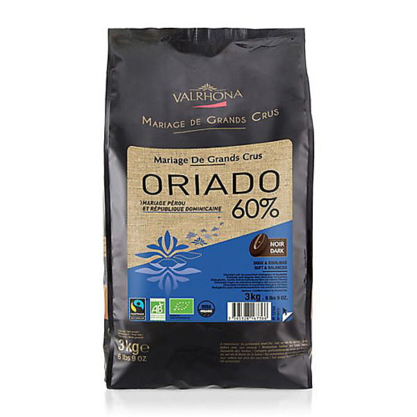 Valrhona Mariage de Grands Crus Oriado Feves Dark Chocolate 6.6 lb Bag