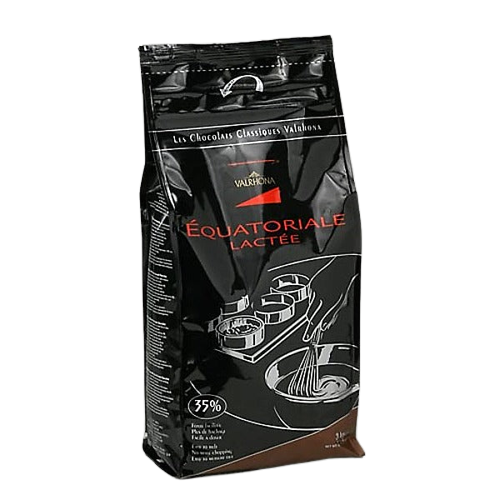 Wholesale Valrhona Equatoriale Lactee Chocolate Feves 6.6 lb Bag- Bulk