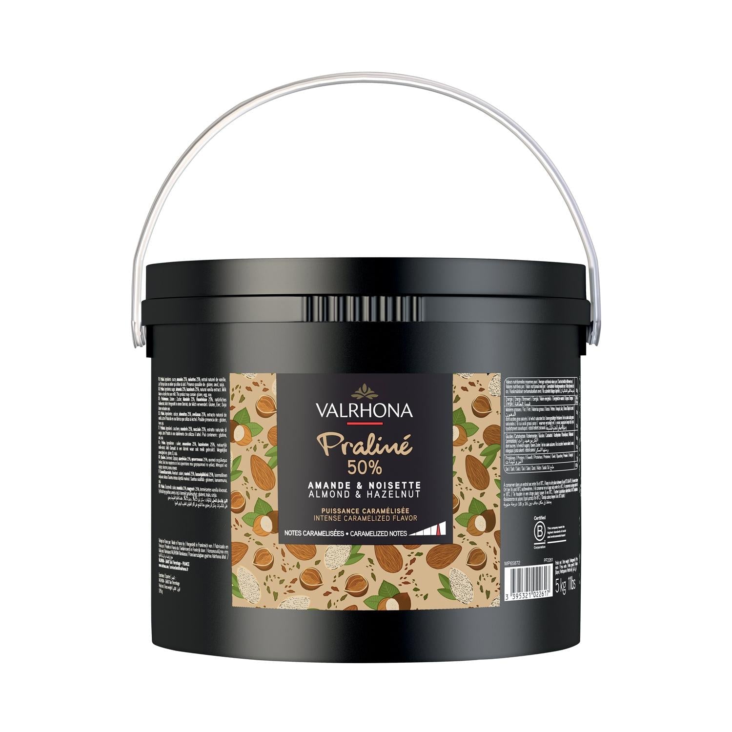 Wholesale Valrhona 50% Almond-Hazelnut Praline Paste 5 kg- Bulk