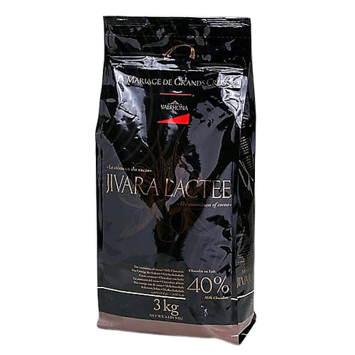 Wholesale Valrhona Jivara Lactee Milk Chocolate Feves 3 kg-1ct Case Bulk