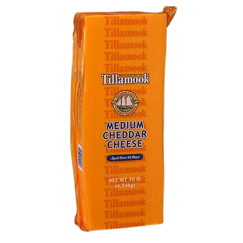 Wholesale Tillamook County Creamery Medium Cheddar 10 lb-1ct Case Bulk