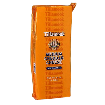 Wholesale Tillamook County Creamery Medium Cheddar 10 lb-1ct Case Bulk