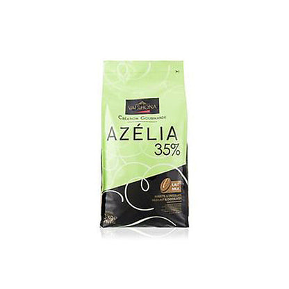 Wholesale Valrhona Azelia 35% Milk Chocolate Feves 6.6 lb-1ct Case Bulk