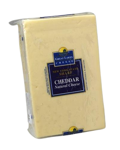 Wholesale Great Lakes New York Small Sharp White Cheddar 10 lbs-1ct Case Bulk