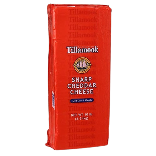 Wholesale Tillamook County Creamery Sharp Cheddar 10 lb-1ct Case Bulk