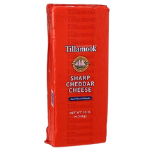 Wholesale Tillamook County Creamery Sharp Cheddar 10 lb-1ct Case Bulk
