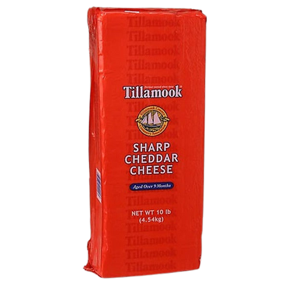 Wholesale Tillamook County Creamery Sharp Cheddar 10 lb-1ct Case Bulk