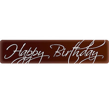 Wholesale Valrhona Happy Birthday Rectangle Decoration 70 ct- Bulk