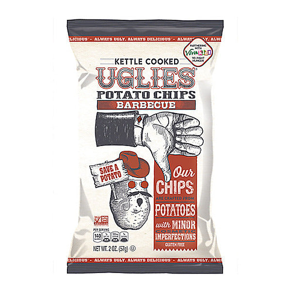 Wholesale Uglies Barbecue Kettle Chips 2 oz Bag-24ct Case Bulk