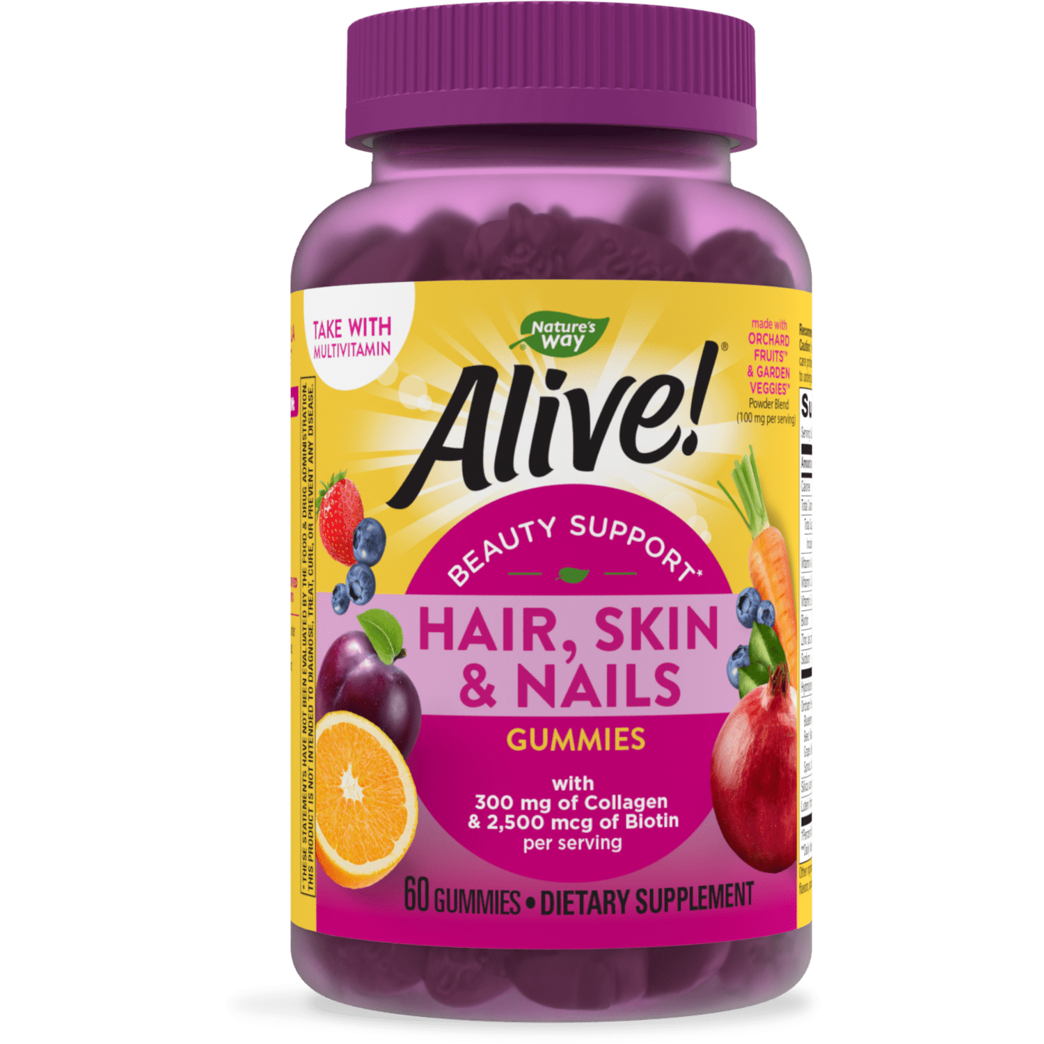 Nature's Way Alive Hair, Skin & Nails With Collagen 60 Ct Gummies