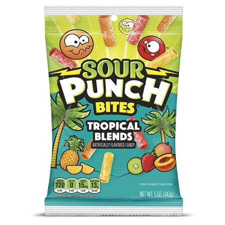 Wholesale Sour Punch Bites® Tropical Hanging Bag 5oz Bulk