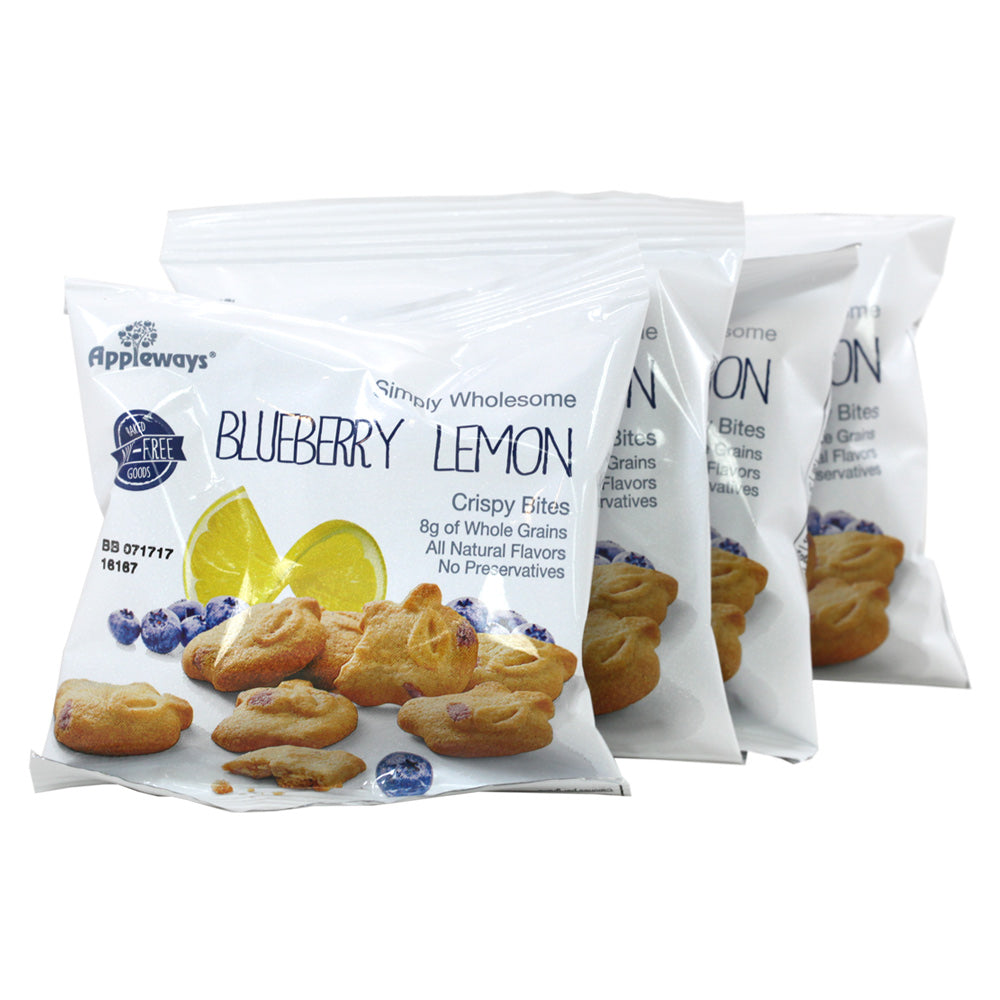 Wholesale Appleways Whole Grain Lemon Blueberry Wafer | 108 ct-1ct Case Bulk