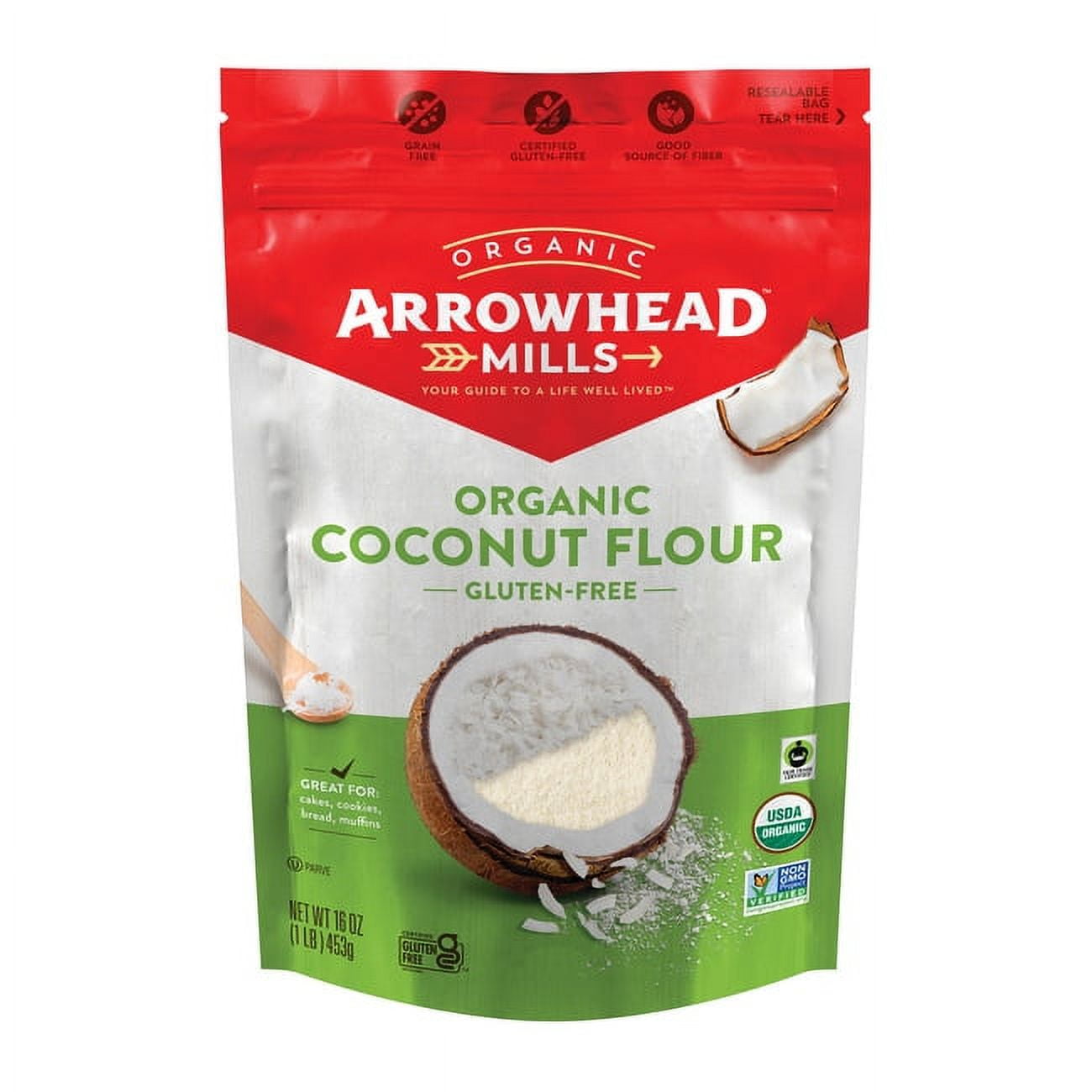 Arrowhead Mills Organic Coconut Flour 16 oz Bag