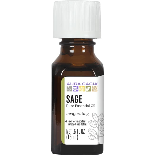 Aura Cacia Essential Oil Sage 0.5 oz Bottle