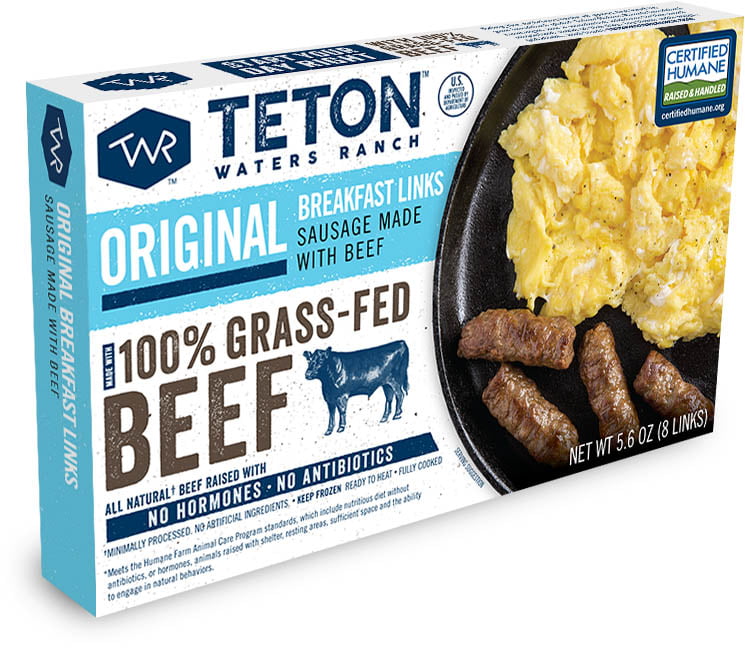 Teton Waters Ranch Original Grass Fed Beef Breakfast Sausage 5.6 Oz