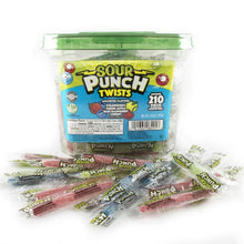 Wholesale Sour Punch Indiv. Wrapped 6” Twists Jar 4-Flavors PDQ 62.47 oz- Bulk