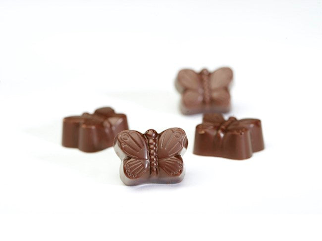 Wholesale Nirvana Bulk case of Butterflies in Dark chocolates with caramel and sea salt filling 65 pieces 0.53 OZ- Bulk