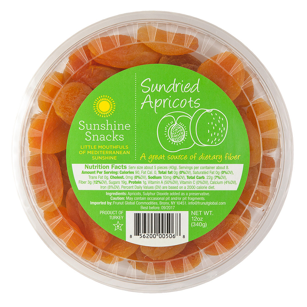 Dried Turkish Apricots 12 Oz Tub