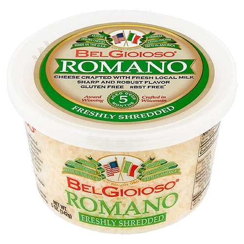 BelGioioso Freshly Shredded Romano Cheese 5oz 12ct