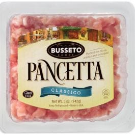 Wholesale Busseto Sliced Pancetta 3 OZ Authentic Italian Dry Cured Pork Belly- Bulk
