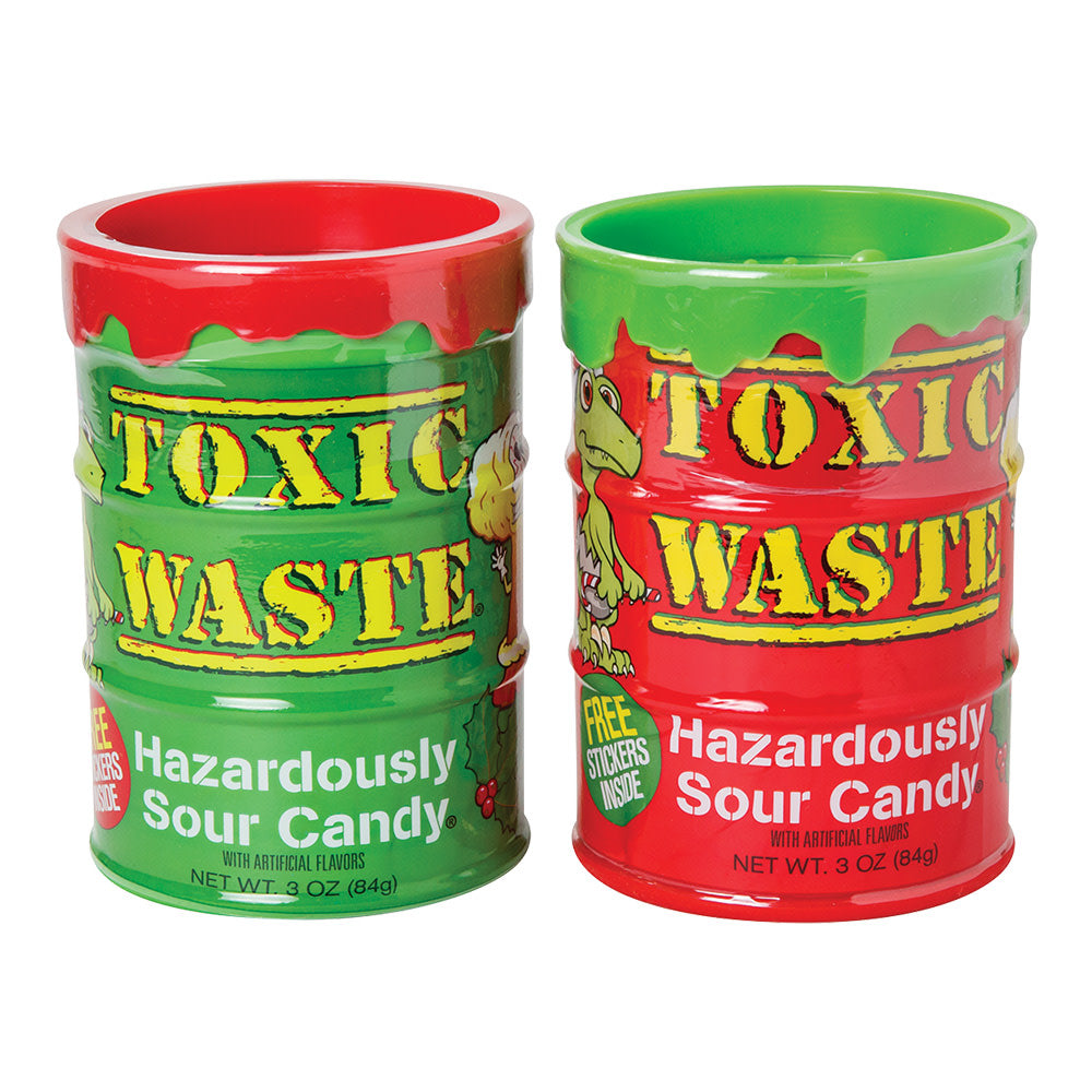 Wholesale Toxic Waste Christmas Sour Candy Bank 3 Oz- Bulk