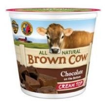 Brown Cow Cream Top Whole Milk Yogurt with Chocolate On The Bottom 5.3 Oz Cup