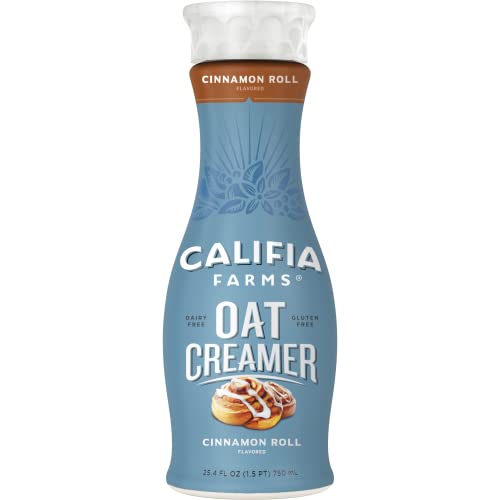 Califia Cinnamon Roll Oat Milk Coffee Creamer 25.4 Fl Oz Bottle