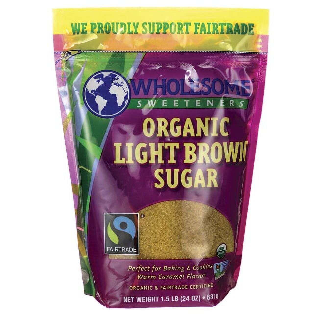 Wholesome Sweeteners Organic Light Brown Sugar 24 Oz Pouch