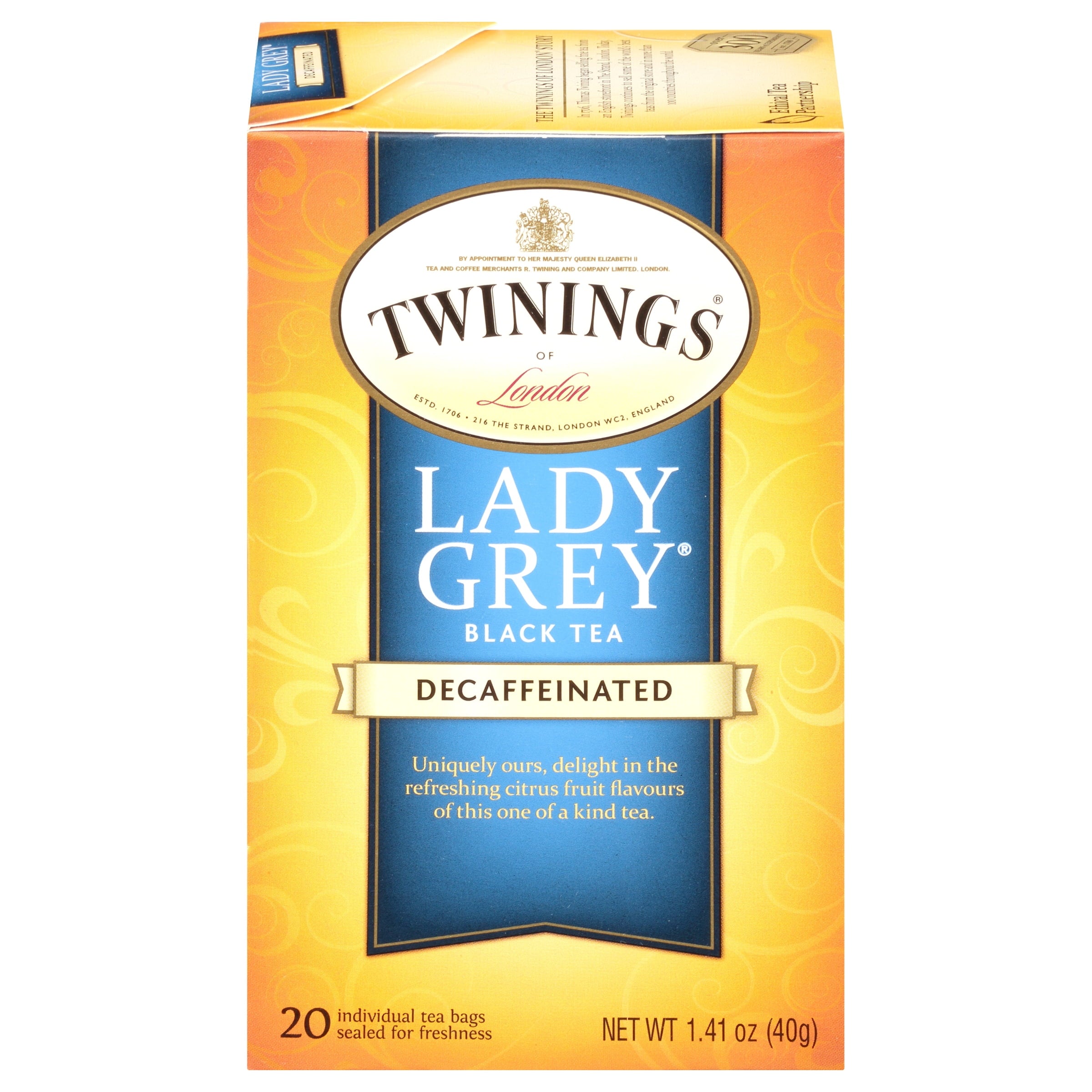 Twinings Lady Grey Decaf Tea Tea Bags 1.41 Oz