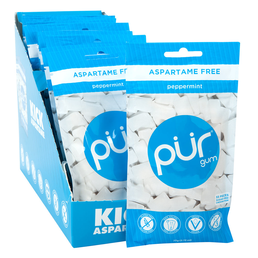 Wholesale Pur Gum Peppermint 2.72 Oz Bag *Sf Dc Only*- Bulk