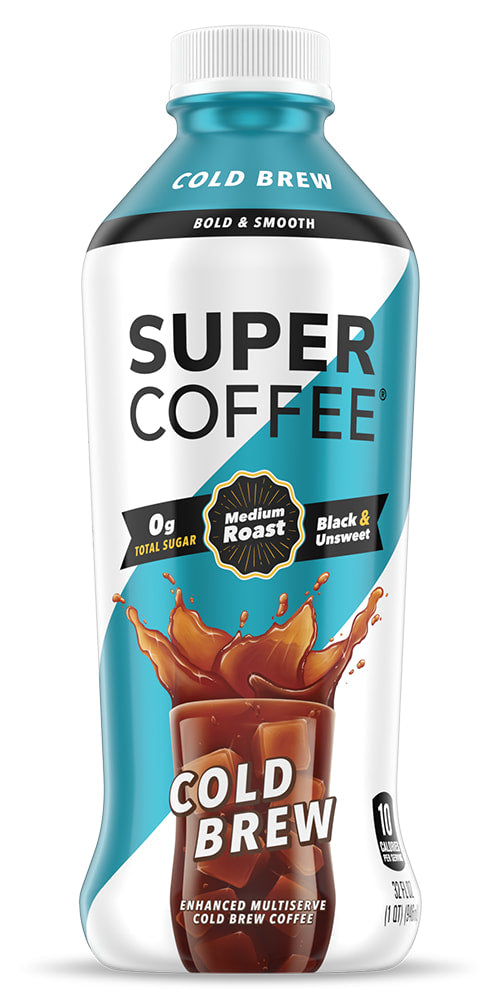 Wholesale Super Coffee 6-32Oz Cold Brew Black Coffee-6 Ct Case Bulk